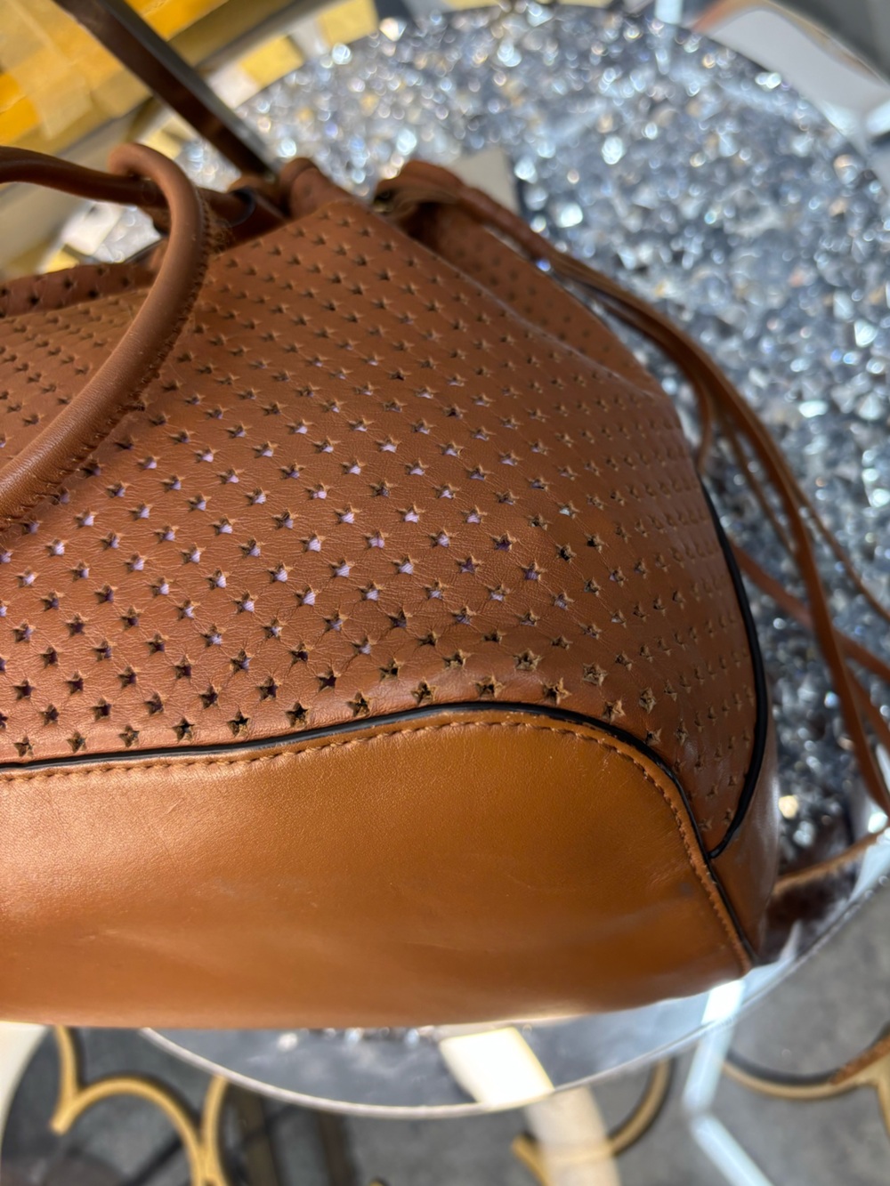 Rebecca Minkoff brown calf leather bucket bag GUC - Picture 13 of 14